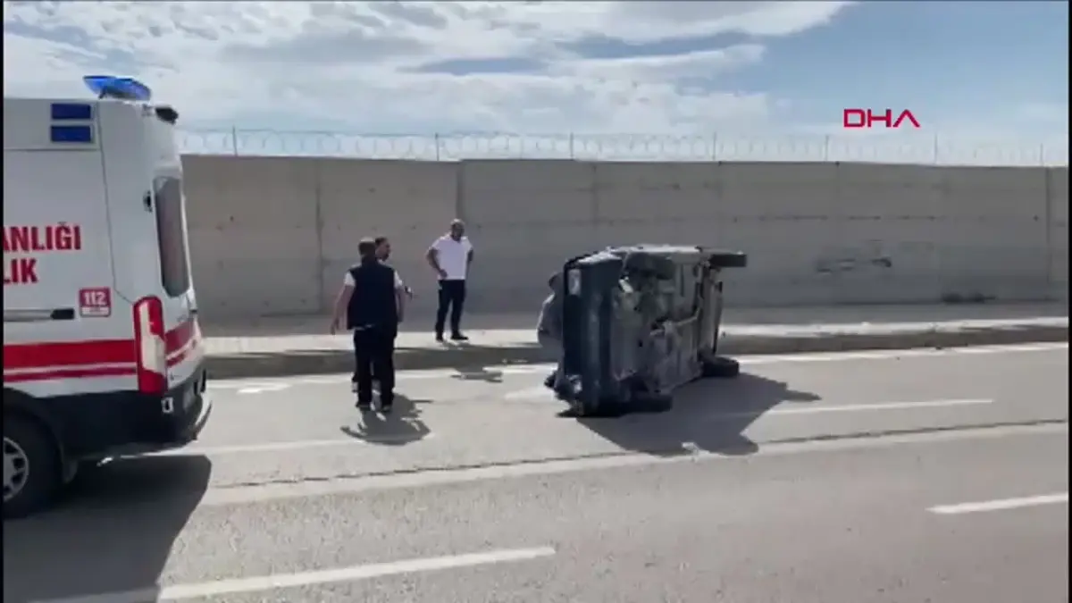 ELAZIĞ’da takla atan otomobilin sürücüsü yaralandı