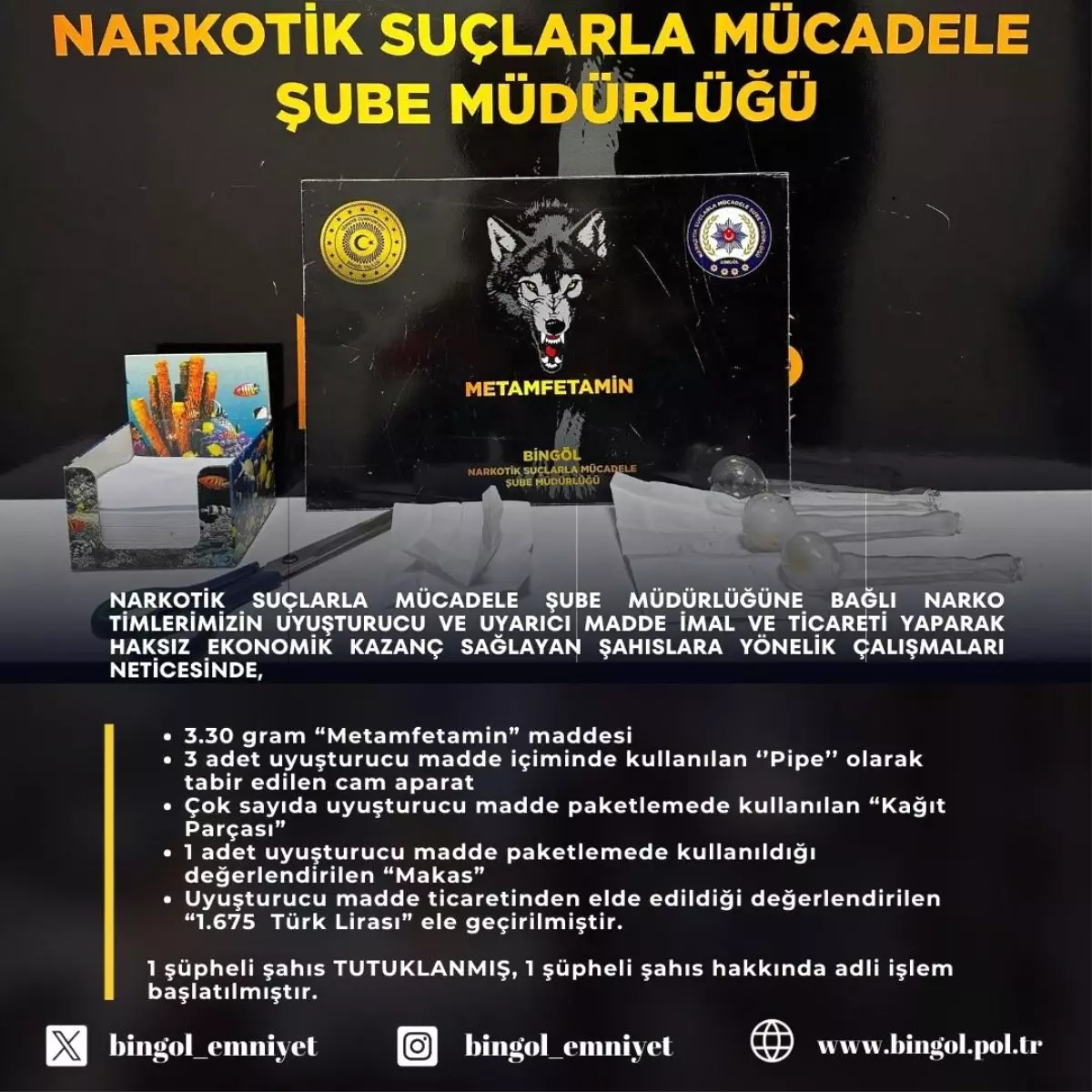 Bingöl’de Uyuşturucu Operasyonu: 1 Tutuklama